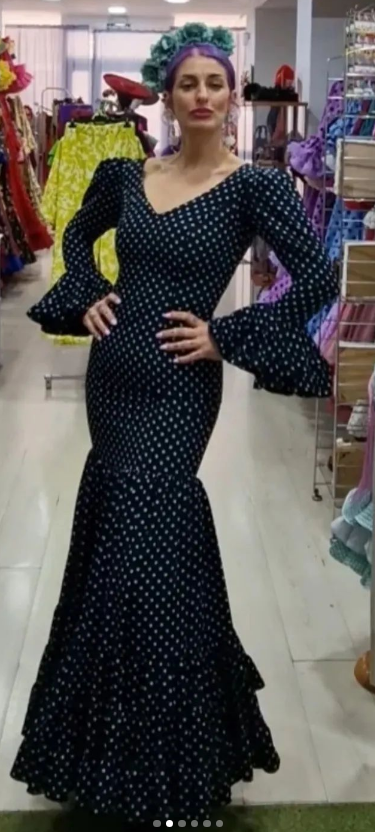 TRAJE DE FLAMENCA - CANASTERO - MARINO