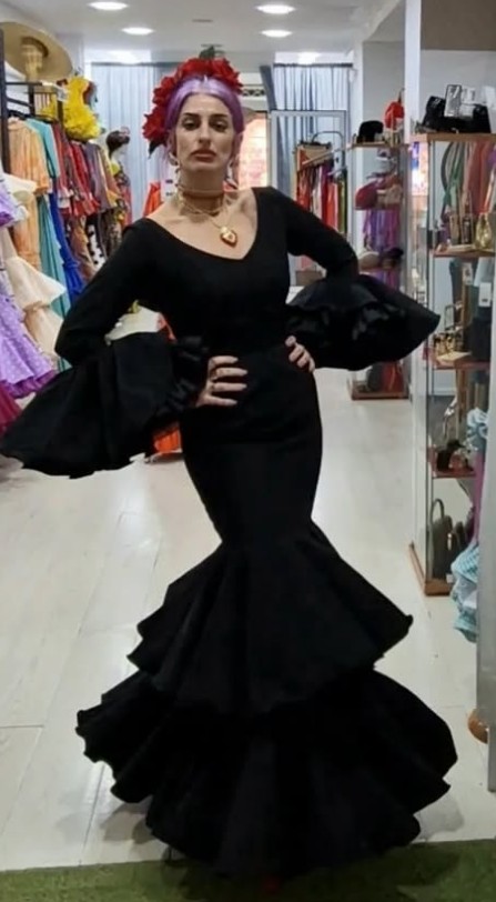TRAJE DE FLAMENCA - NEGRO
