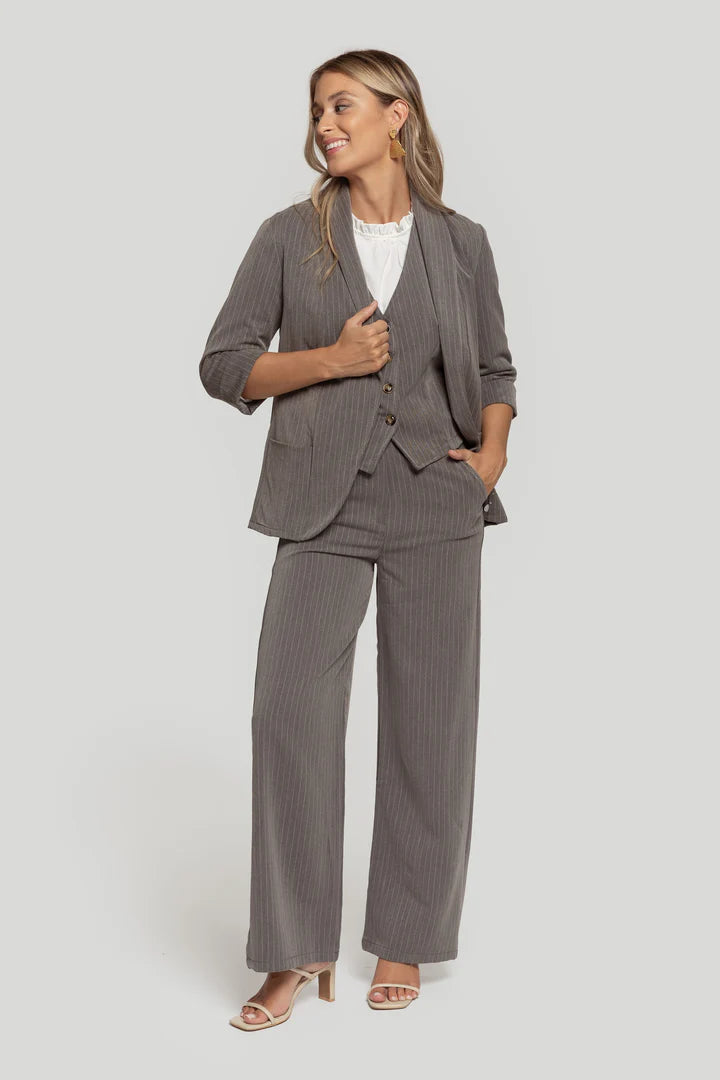 CHAQUETA - RAYAS - GRIS