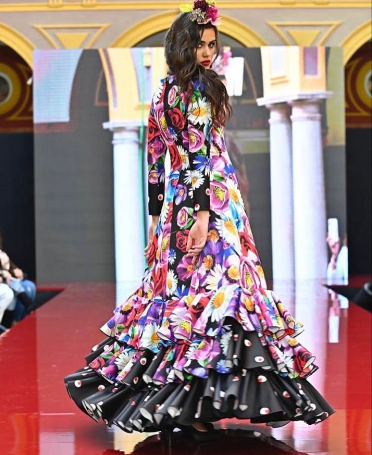 TRAJE DE FLAMENCA - COMBINADO DE ESTAMPADOS