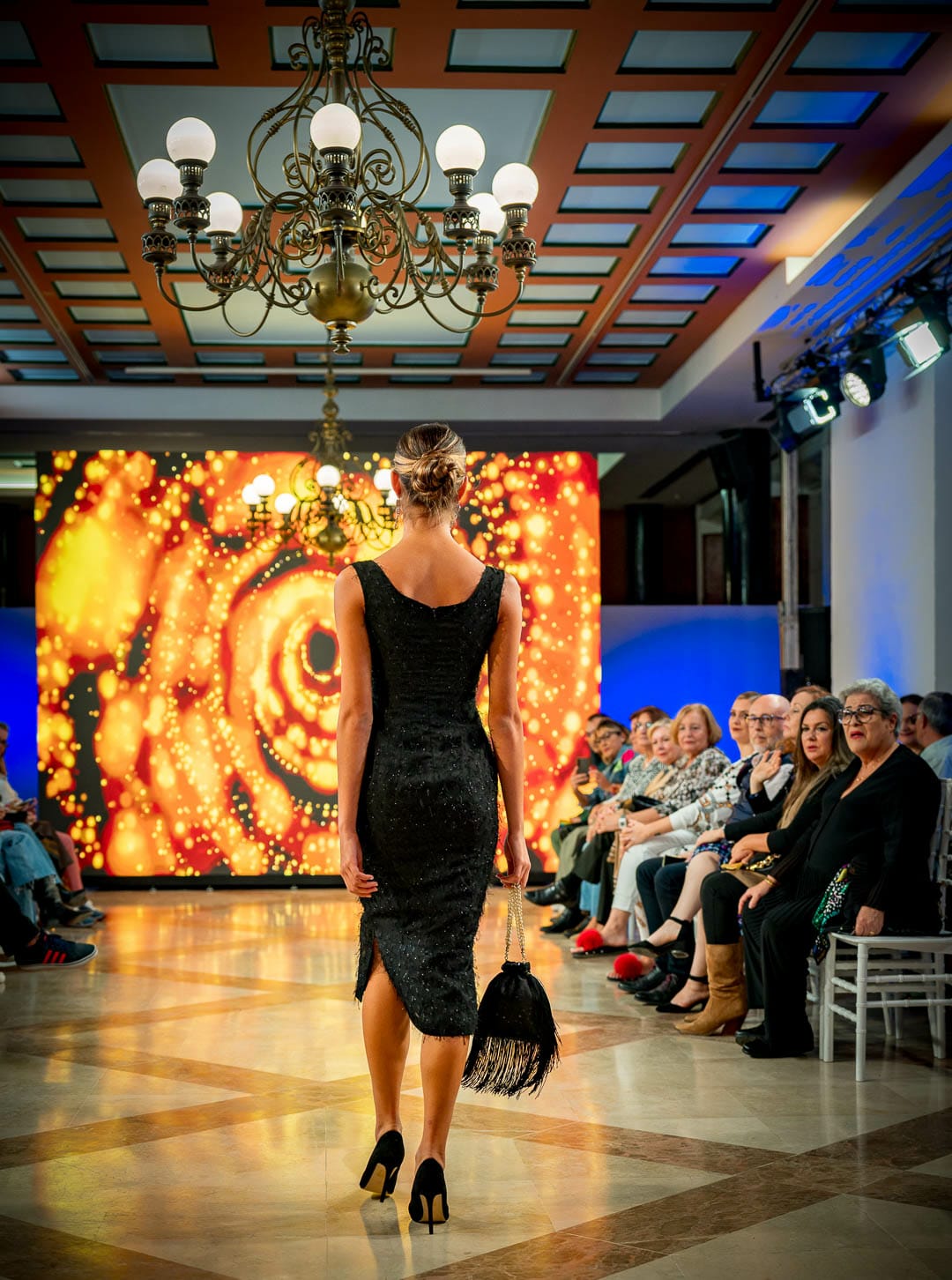 VESTIDO FIESTA - GASA - NEGRO