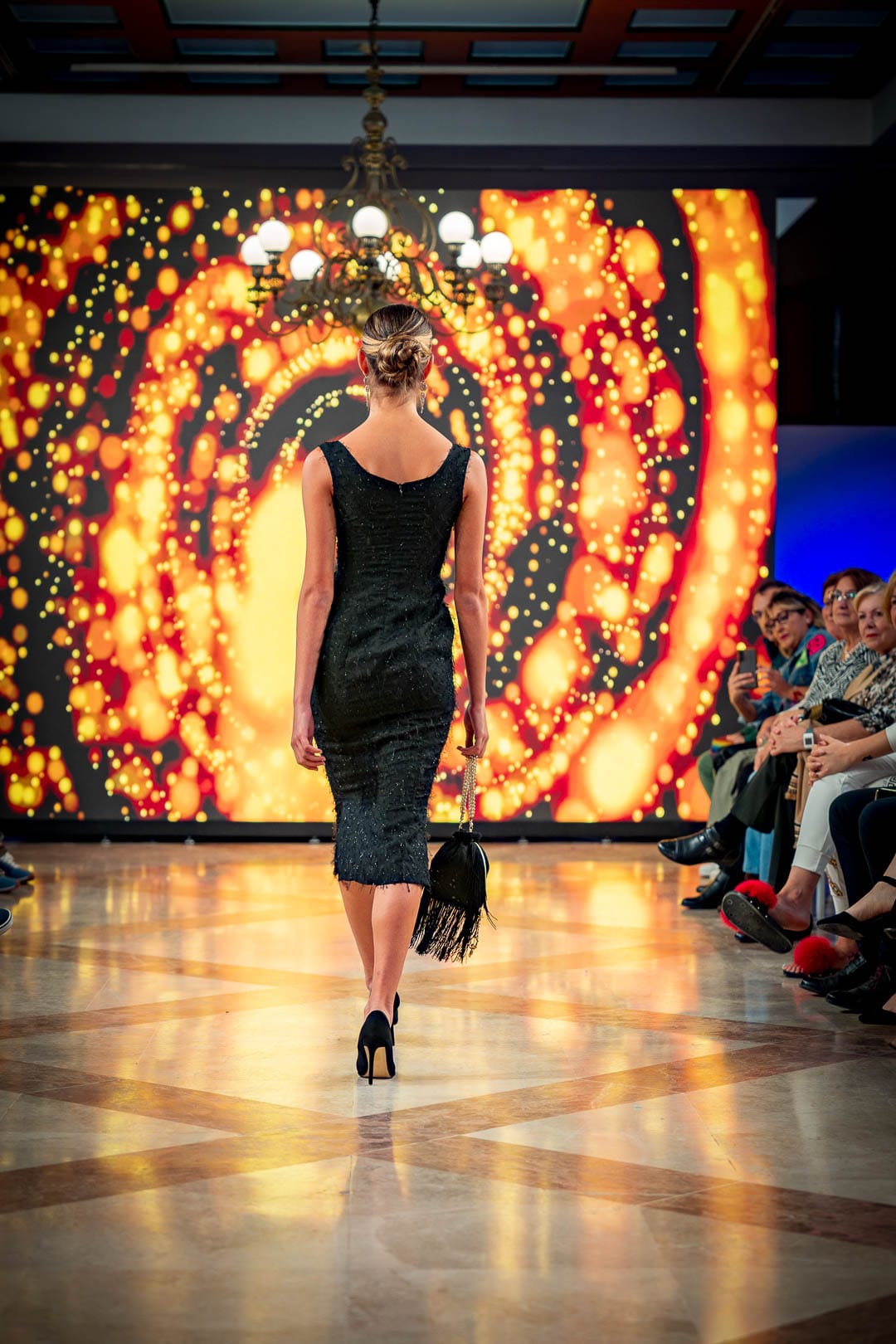 VESTIDO FIESTA - GASA - NEGRO