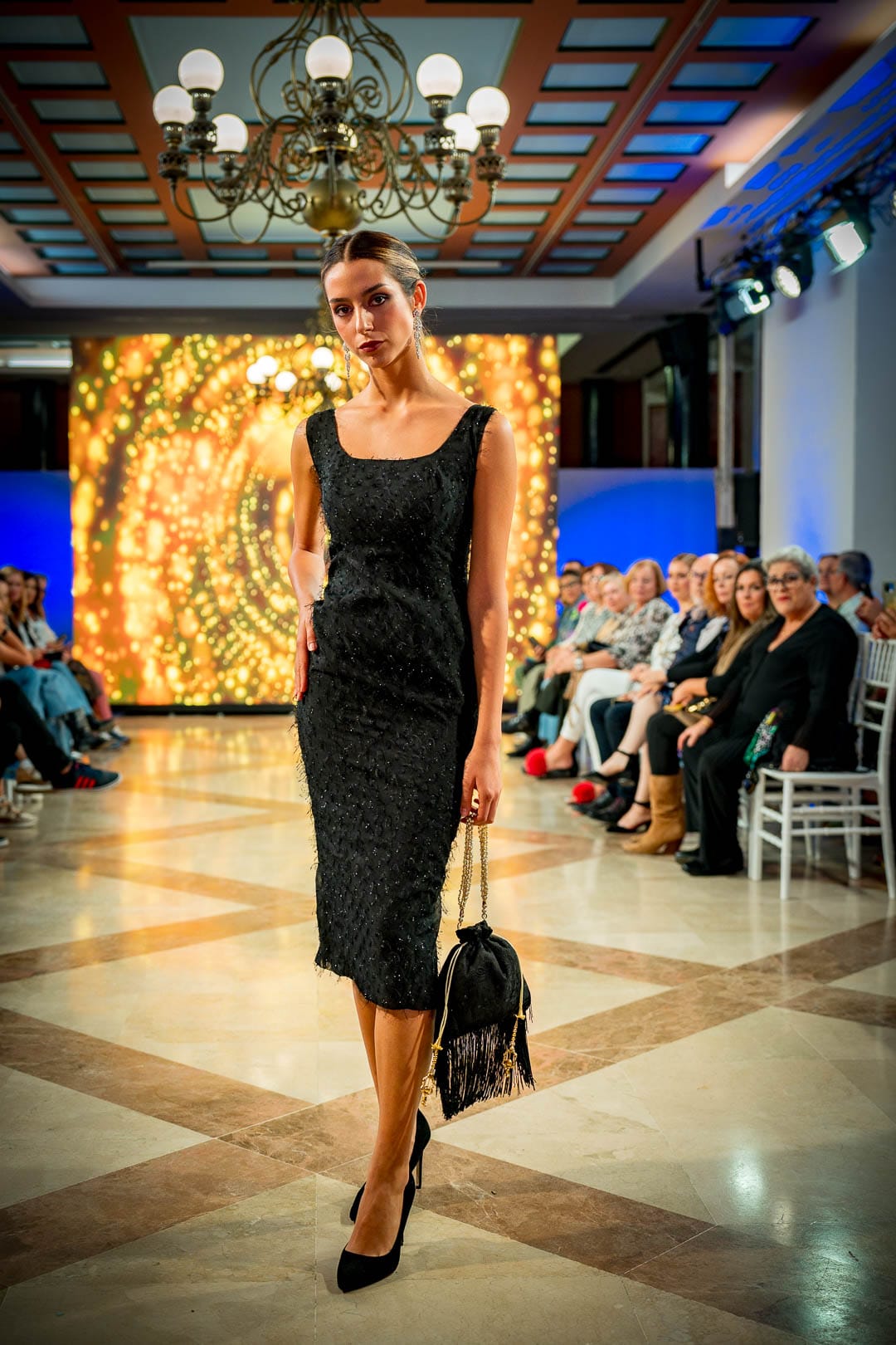 VESTIDO FIESTA - GASA - NEGRO