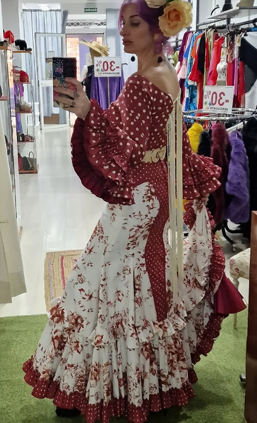 Traje de flamenca dos piezas - estampado & lunar