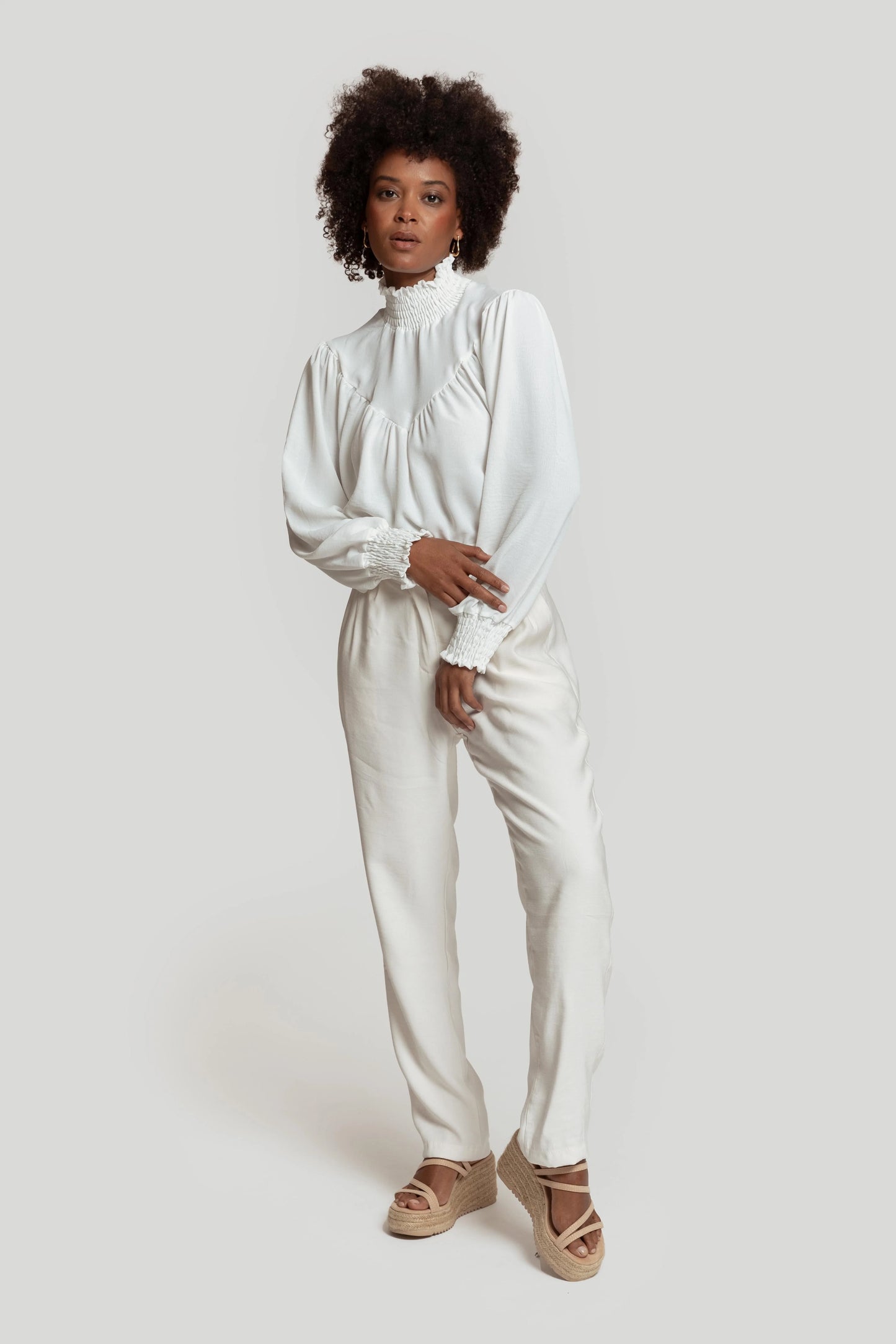 BLUSA - GASA LIGERA - BLANCO